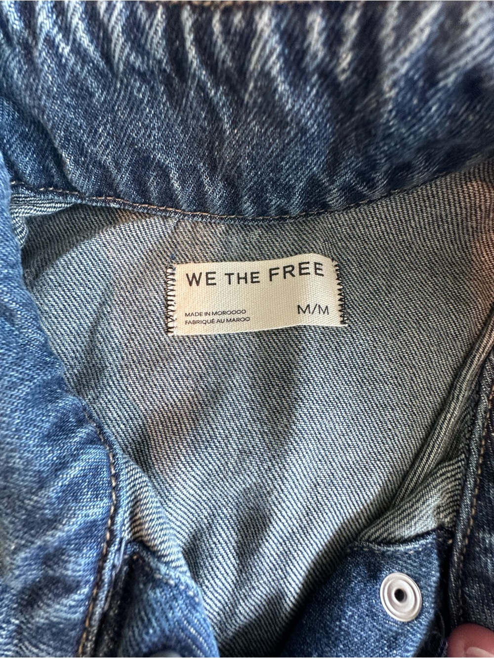 We The Free Dark Blue Denim Sleeveless Jumpsuit - Picture 4 of 7